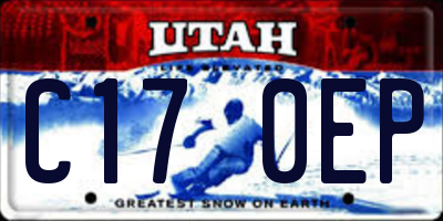 UT license plate C170EP
