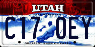UT license plate C170EY