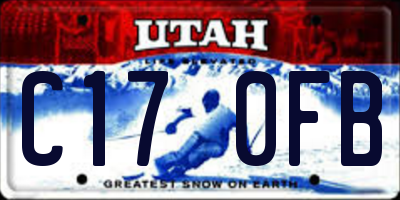 UT license plate C170FB