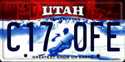 UT license plate C170FE