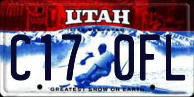 UT license plate C170FL