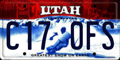 UT license plate C170FS