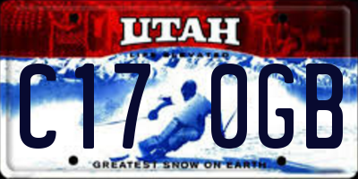 UT license plate C170GB