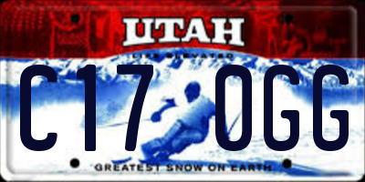 UT license plate C170GG
