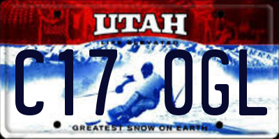 UT license plate C170GL