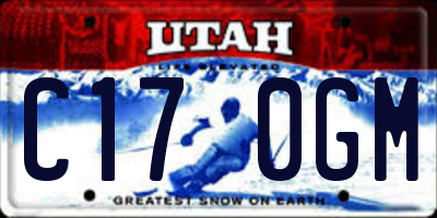 UT license plate C170GM