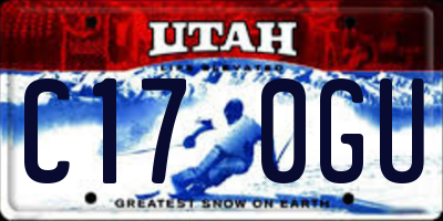 UT license plate C170GU