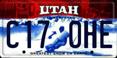 UT license plate C170HE