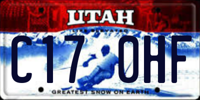 UT license plate C170HF
