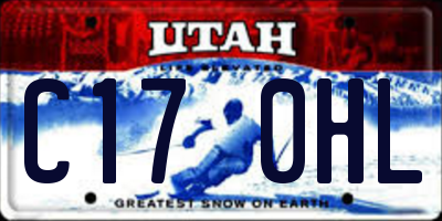 UT license plate C170HL