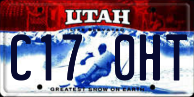 UT license plate C170HT