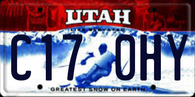 UT license plate C170HY