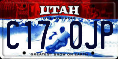 UT license plate C170JP