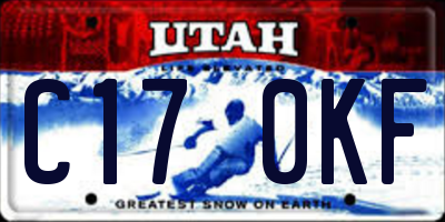 UT license plate C170KF