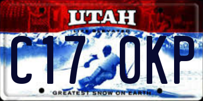 UT license plate C170KP