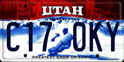 UT license plate C170KY