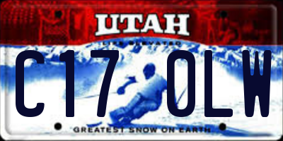 UT license plate C170LW