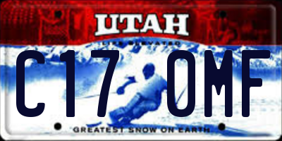 UT license plate C170MF