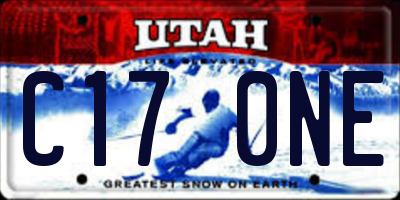UT license plate C170NE