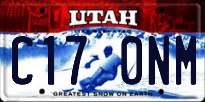 UT license plate C170NM