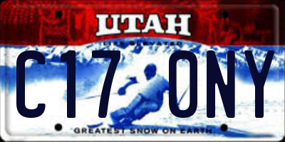 UT license plate C170NY