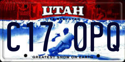 UT license plate C170PQ