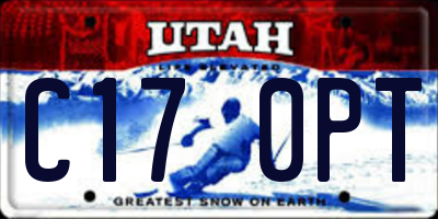 UT license plate C170PT