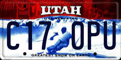 UT license plate C170PU