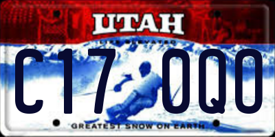 UT license plate C170QO
