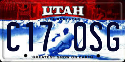 UT license plate C170SG