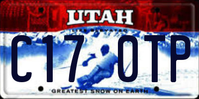 UT license plate C170TP