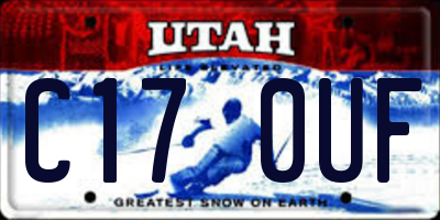 UT license plate C170UF