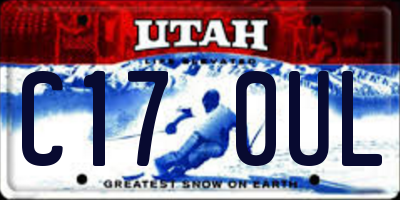 UT license plate C170UL