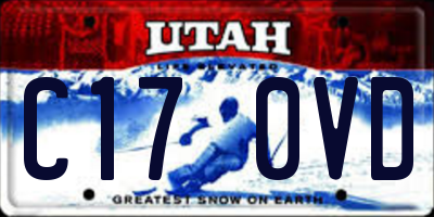 UT license plate C170VD