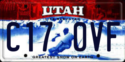 UT license plate C170VF
