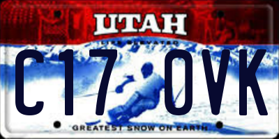 UT license plate C170VK