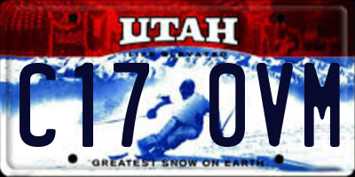 UT license plate C170VM