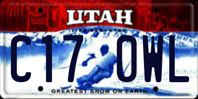 UT license plate C170WL