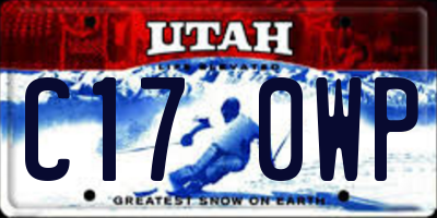 UT license plate C170WP