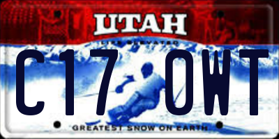 UT license plate C170WT
