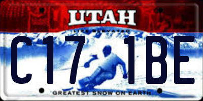 UT license plate C171BE