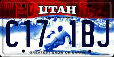 UT license plate C171BJ