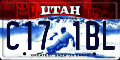 UT license plate C171BL