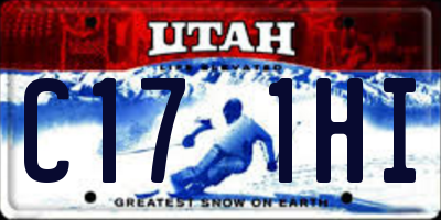 UT license plate C171HI