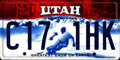 UT license plate C171HK