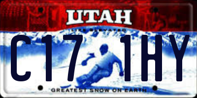 UT license plate C171HY