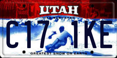 UT license plate C171KE