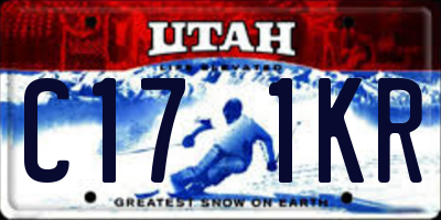 UT license plate C171KR