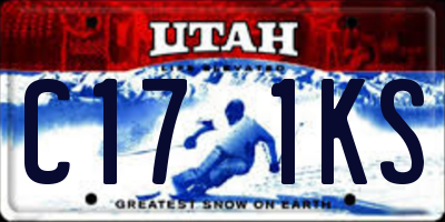 UT license plate C171KS