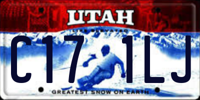 UT license plate C171LJ